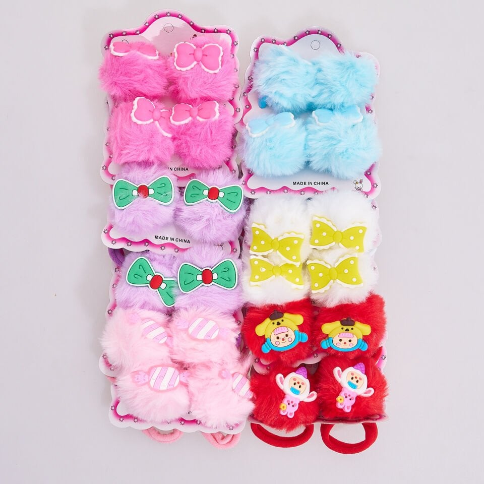 İKİLİ PONPONLU LASTİK TOKA