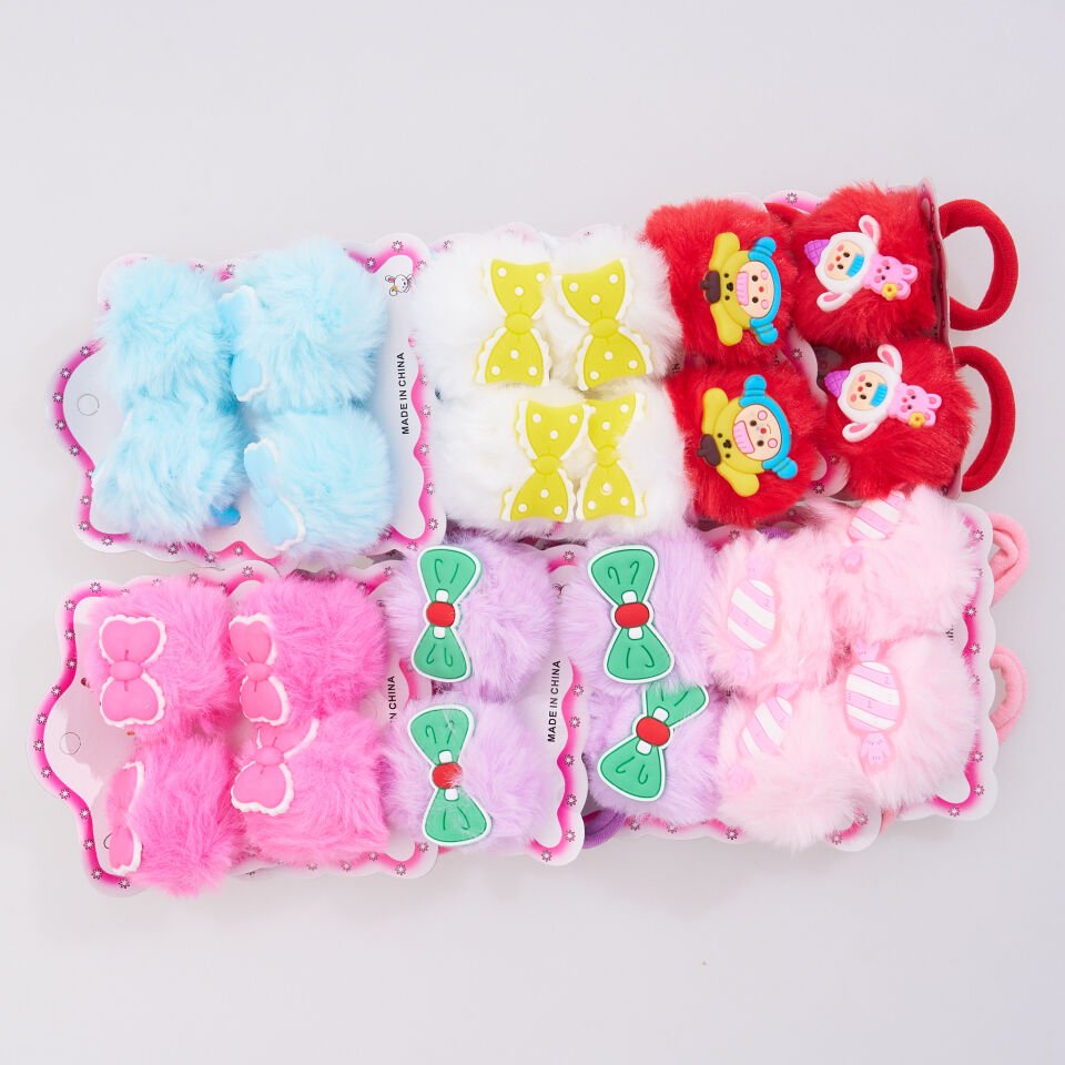 İKİLİ PONPONLU LASTİK TOKA