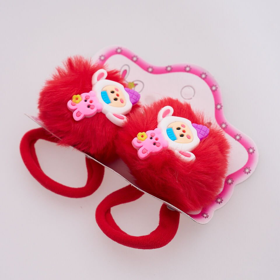 İKİLİ PONPONLU LASTİK TOKA