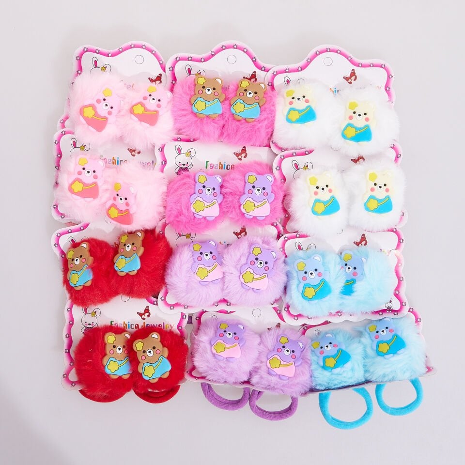 İKİLİ PONPONLU LASTİK TOKA