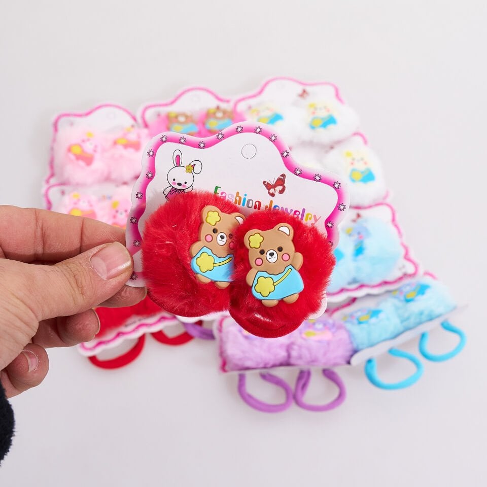 İKİLİ PONPONLU LASTİK TOKA