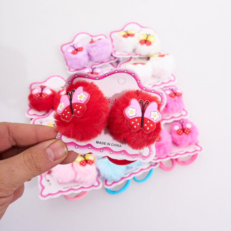 İKİLİ PONPONLU LASTİK TOKA