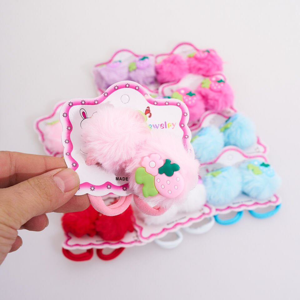 İKİLİ PONPONLU LASTİK TOKA