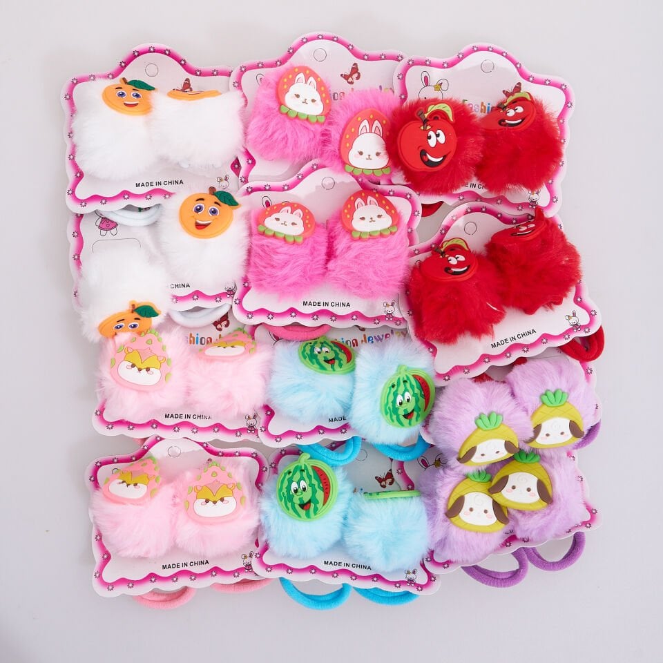 İKİLİ PONPONLU LASTİK TOKA