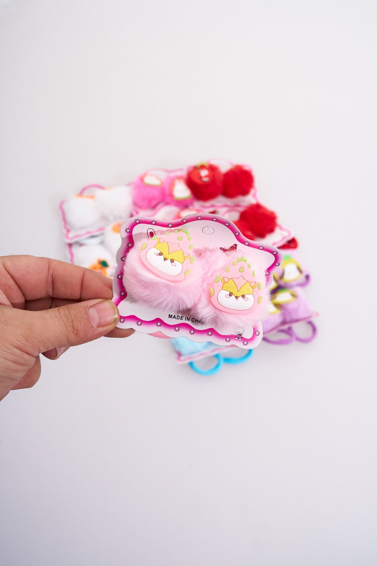 İKİLİ PONPONLU LASTİK TOKA