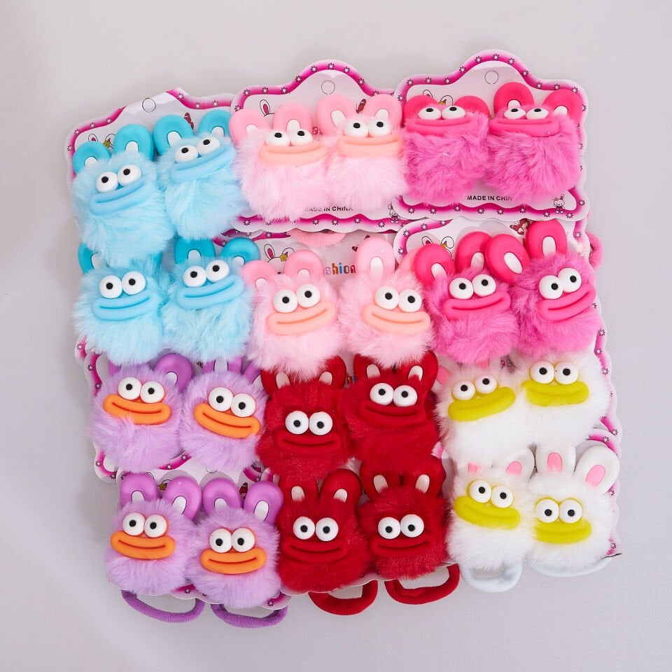 İKİLİ PONPONLU LASTİK TOKA