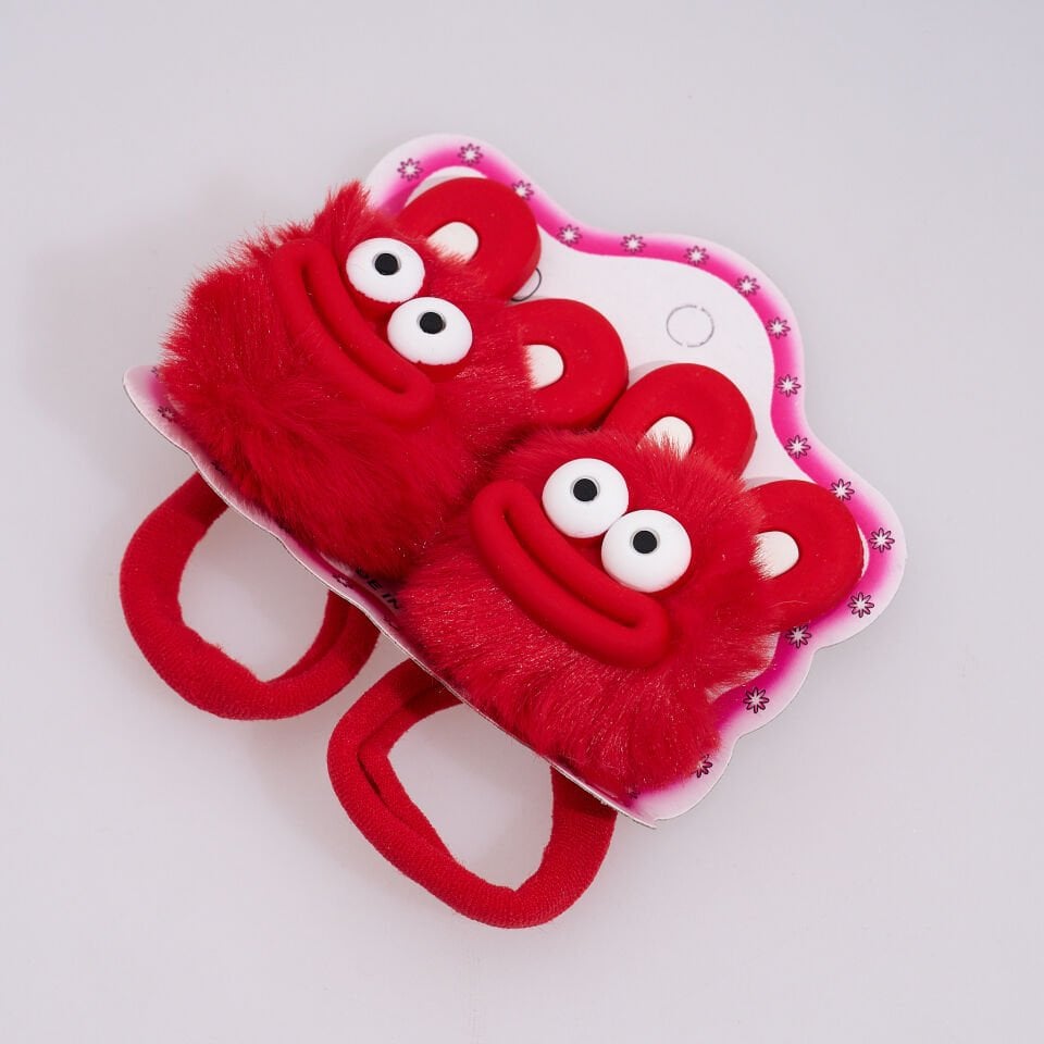 İKİLİ PONPONLU LASTİK TOKA