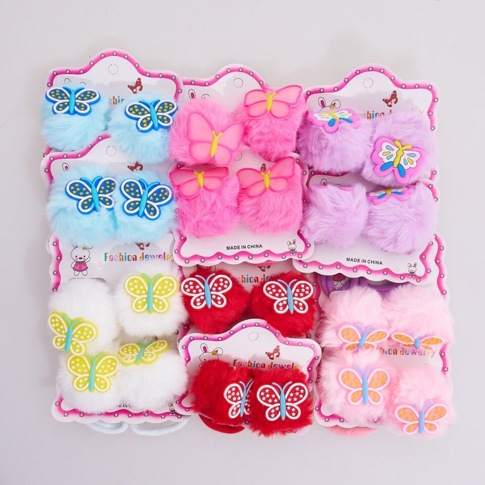 İKİLİ PONPONLU LASTİK TOKA