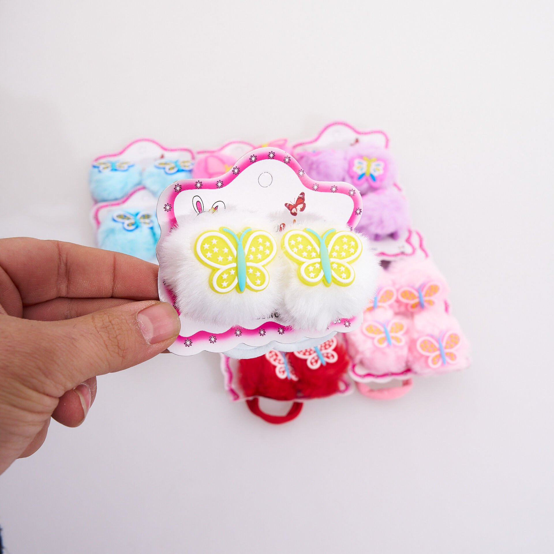 İKİLİ PONPONLU LASTİK TOKA