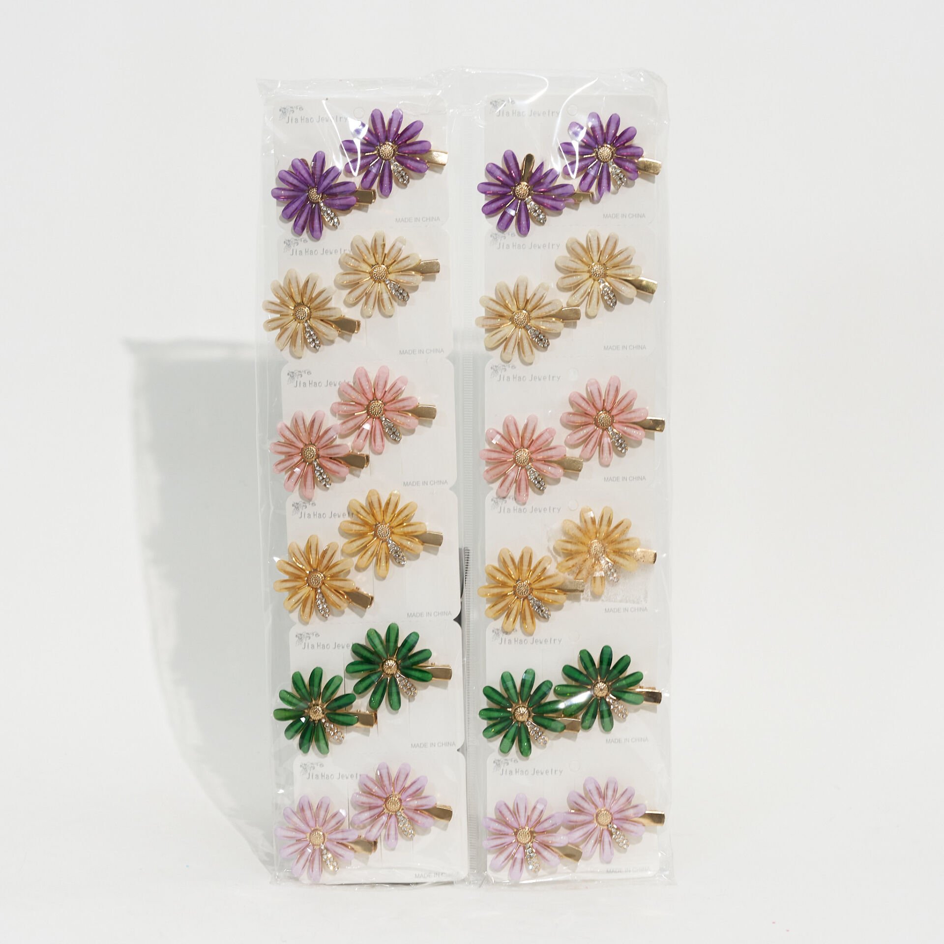 İKİLİ ÇİÇEKLİ TAŞLI PENS P-1