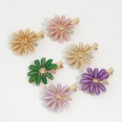 İKİLİ ÇİÇEKLİ TAŞLI PENS P-1