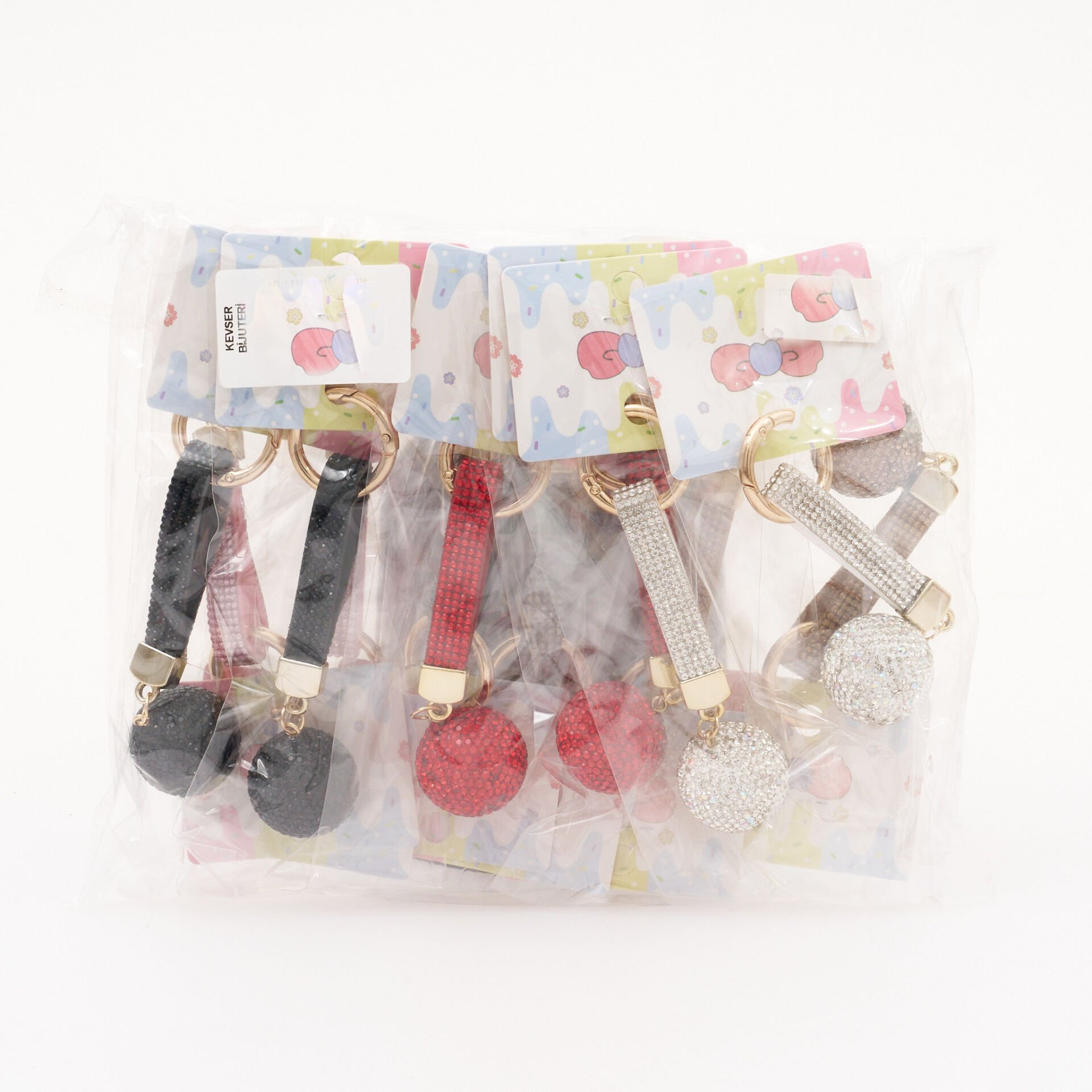 TAŞLI YUVARLAK LÜKS ANAHTARLIK KVS-A-70-A