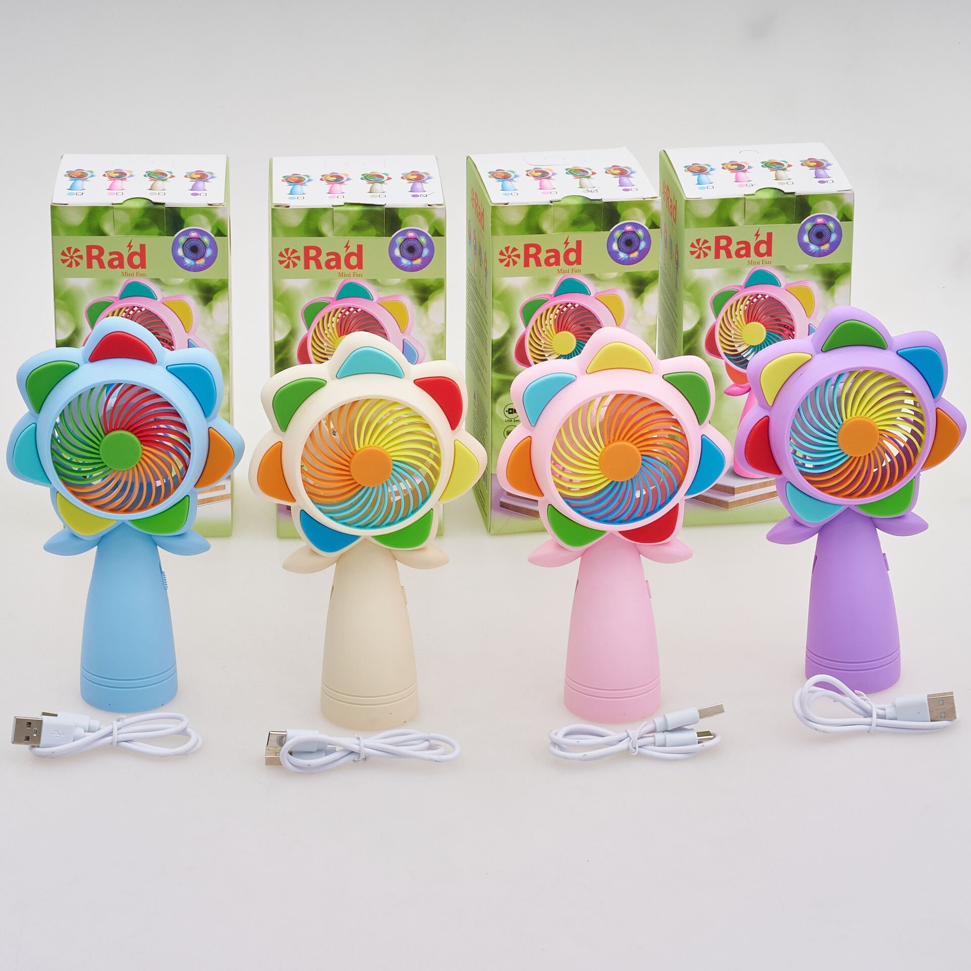 RAD MİNİ FAN - IŞIKLI GÜLLÜ