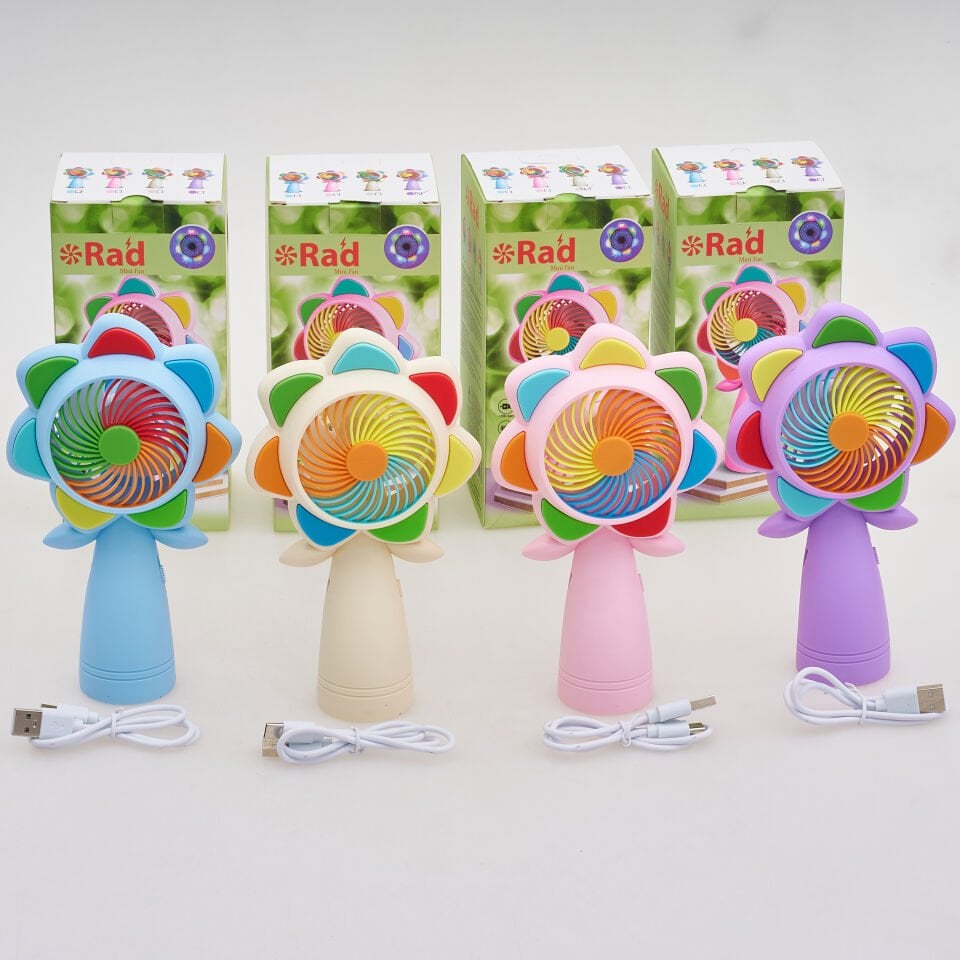 RAD MİNİ FAN - IŞIKLI GÜLLÜ