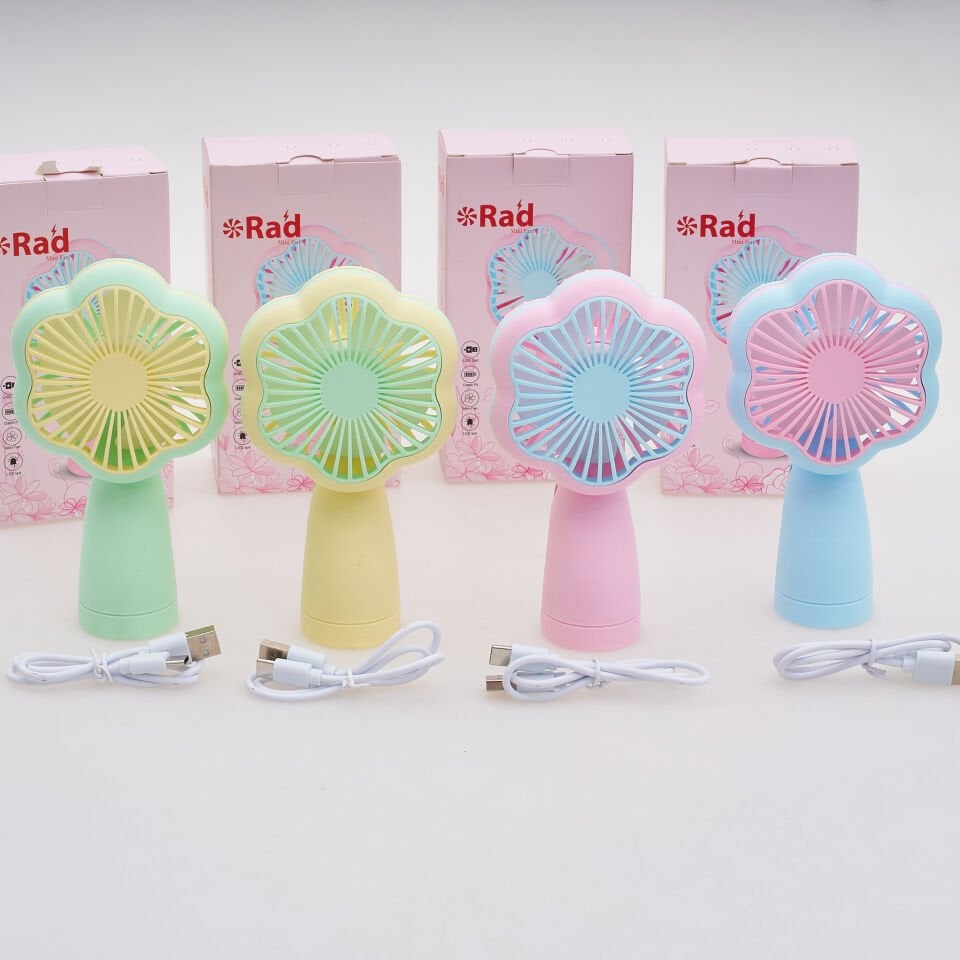 RAD MİNİ FAN - IŞIKLI GÜLLÜ