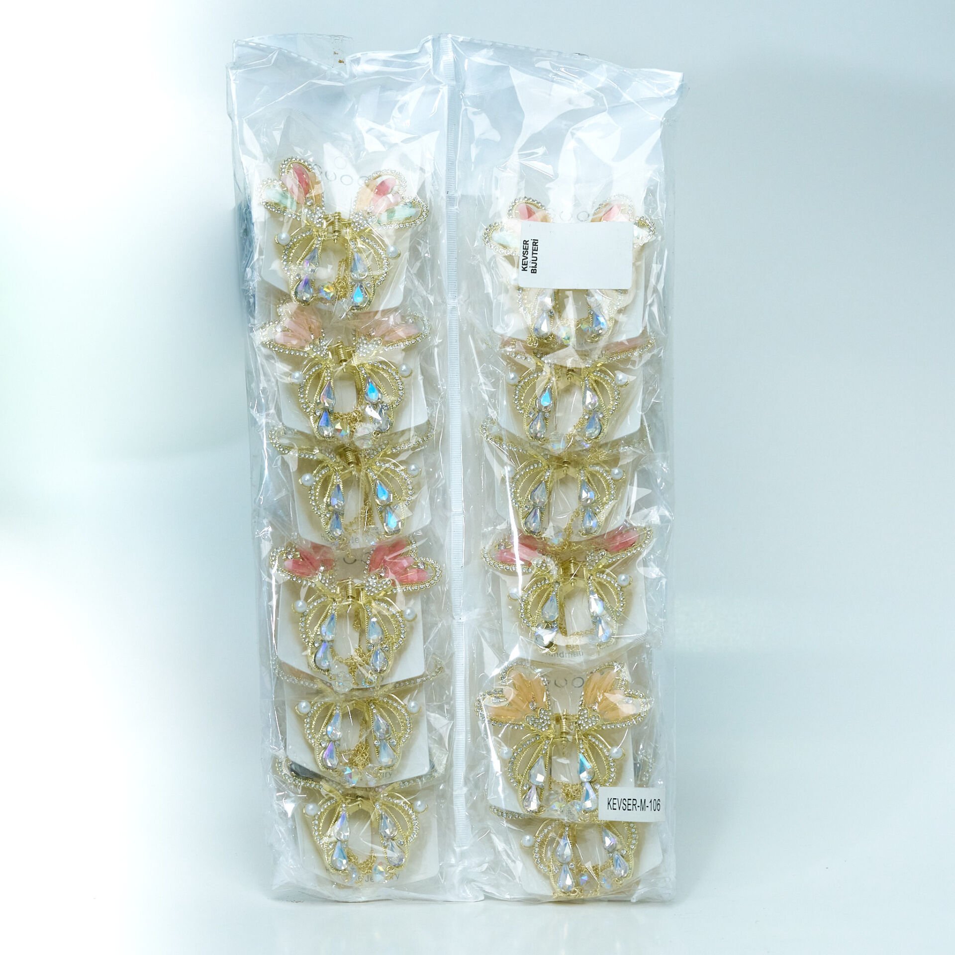 TAŞLI METAL KELEBEK MANDAL M-106