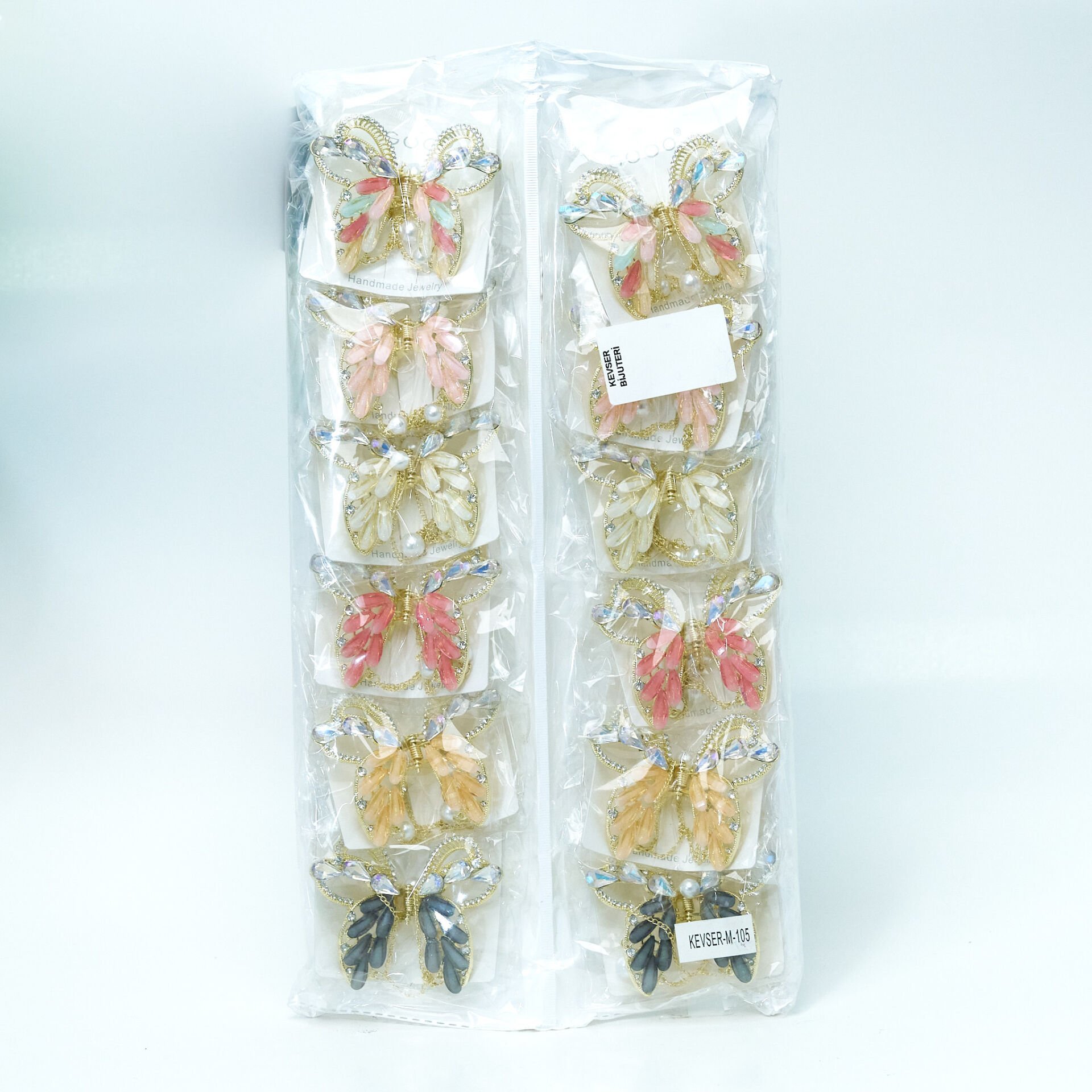 TAŞLI METAL KELEBEK MANDAL KVS-105