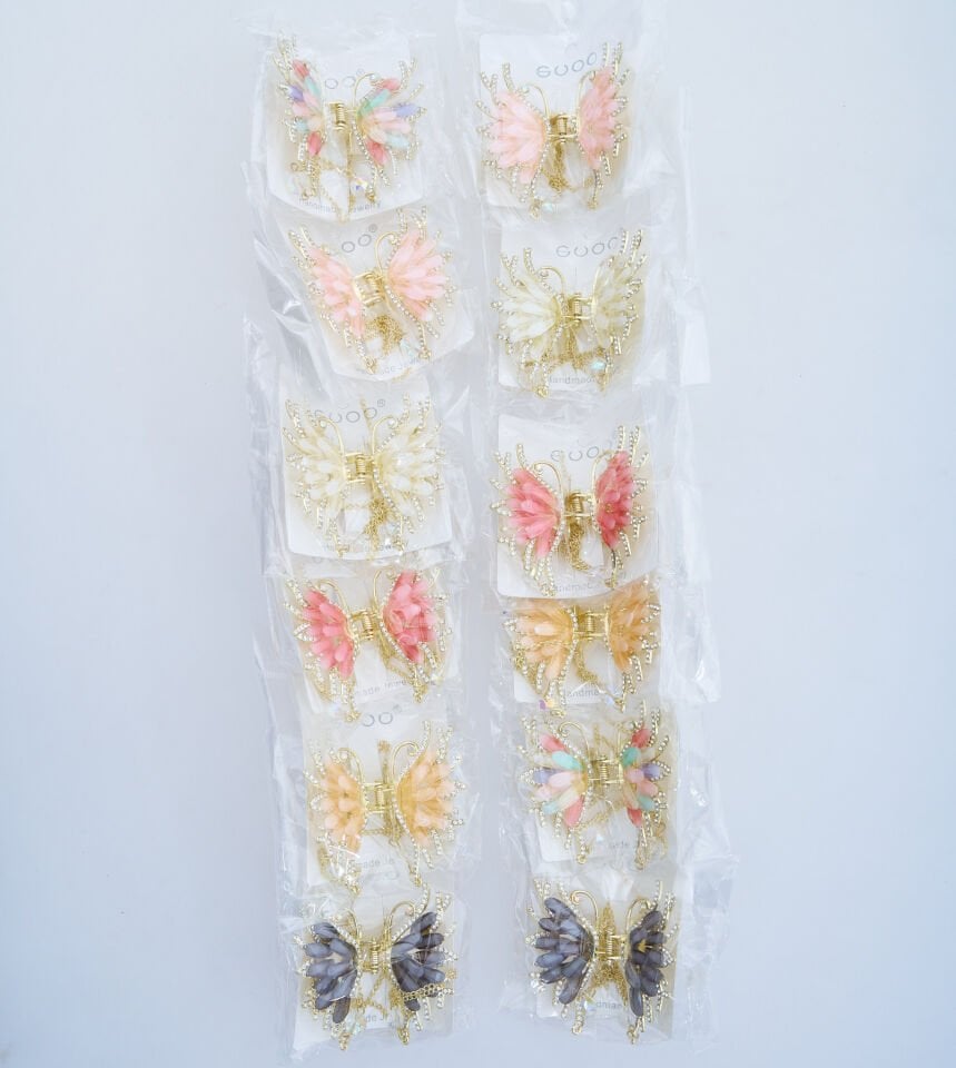 TAŞLI METAL KELEBEK MANDAL KVS-105