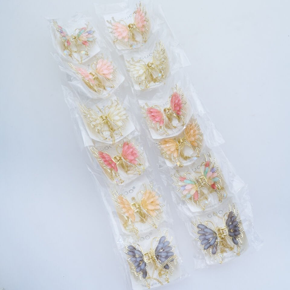 TAŞLI METAL KELEBEK MANDAL KVS-105