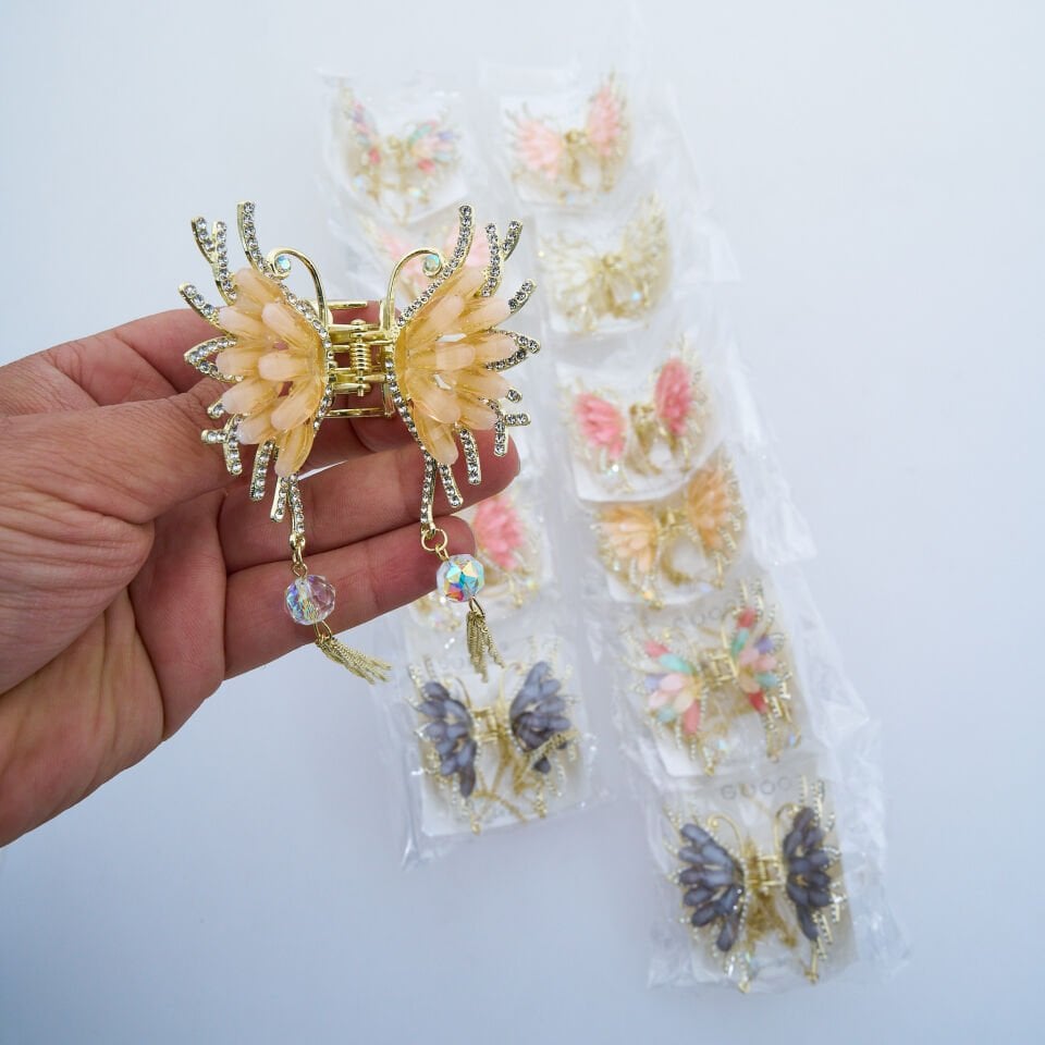 TAŞLI METAL KELEBEK MANDAL KVS-105