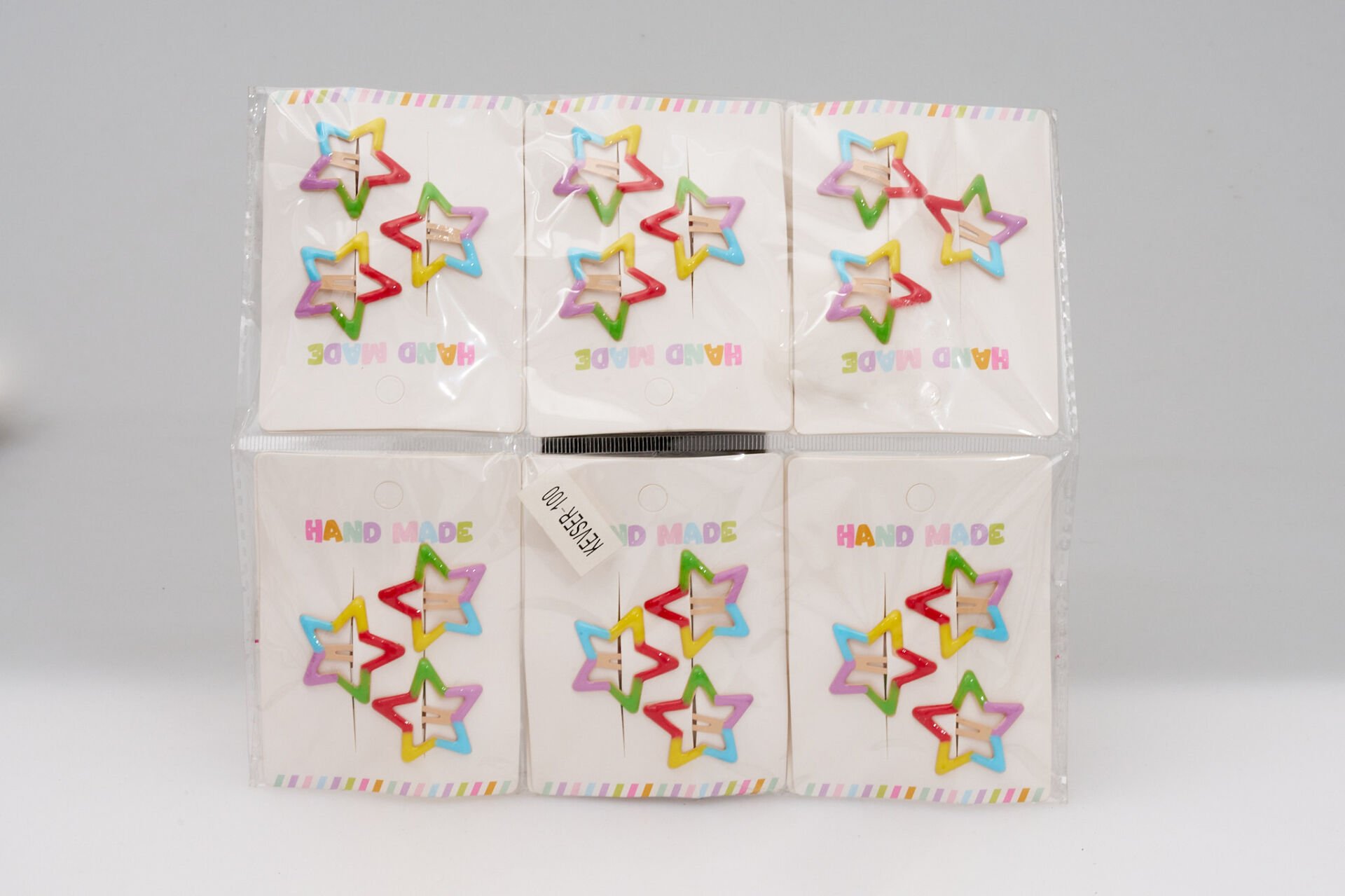 3-PACK COLORED STAR BUCKLE KVS-100