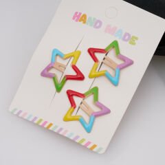 3-PACK COLORED STAR BUCKLE KVS-100