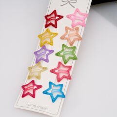 10-PIECE GLITTER STAR BUCKLE KVS-C-1