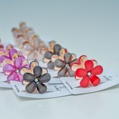 ÇİÇEKLİ TAŞLI METAL MANDAL KVS-65-B