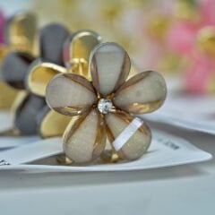 ÇİÇEKLİ TAŞLI METAL MANDAL KVS-65-A