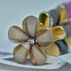 ÇİÇEKLİ TAŞLI METAL MANDAL KVS-65-A