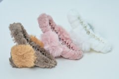 FEATHERED POMPOM PADLOCK KVS-34-A