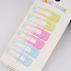 6-PACK COLORED SQUARE SNAP BUCKLE KVS-19