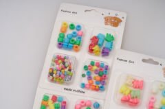 4-PIECE CARD HAIR BEADS KVS-97