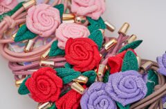 20'Lİ GÜLLÜ LASTİK TOKA KVS-40