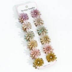 ÇİÇEKLİ  METAL MANDAL M-2