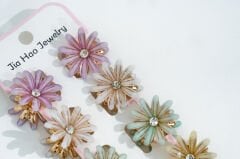 ÇİÇEKLİ  METAL MANDAL M-2