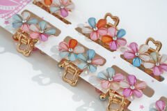 ÇİFT ÇİÇEKLİ METAL MANDAL KVS-243