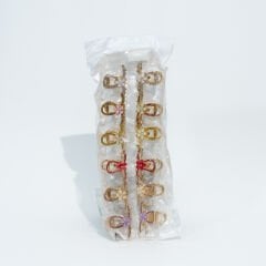 TAŞLI ÇİÇEKLİ METAL MANDAL M-29