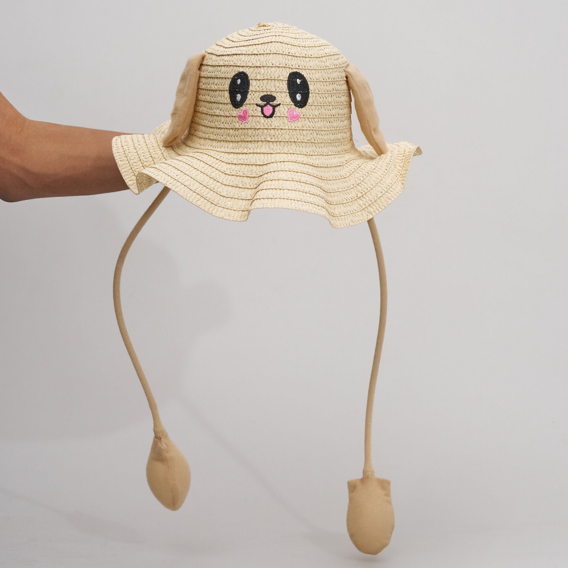 BASMALI ÇOCUK HASIR ŞAPKA KVS-020