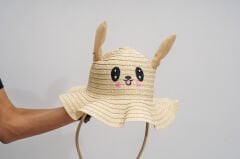 BASMALI ÇOCUK HASIR ŞAPKA KVS-020