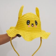 BASMALI ÇOCUK HASIR ŞAPKA KVS-020