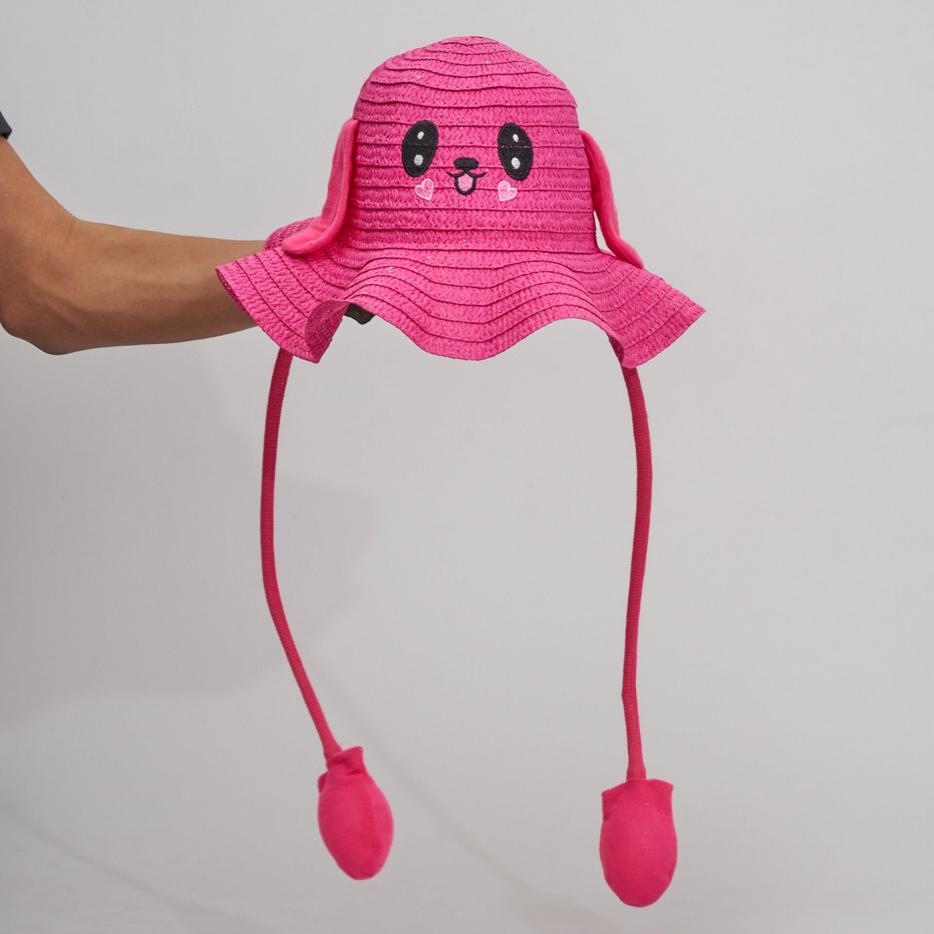 BASMALI ÇOCUK HASIR ŞAPKA KVS-020