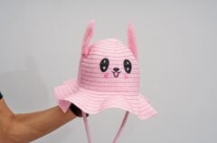 BASMALI ÇOCUK HASIR ŞAPKA KVS-020