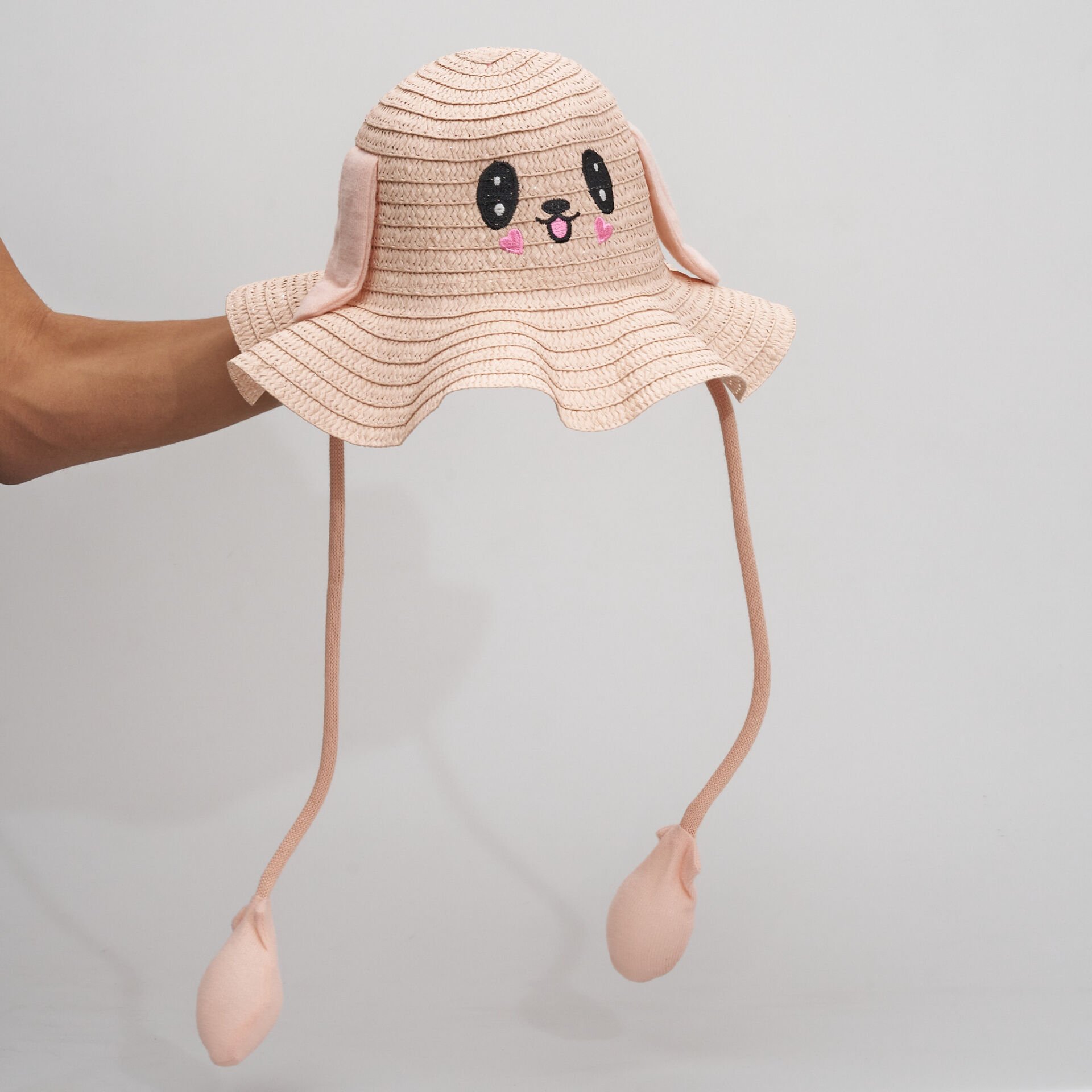 BASMALI ÇOCUK HASIR ŞAPKA KVS-020