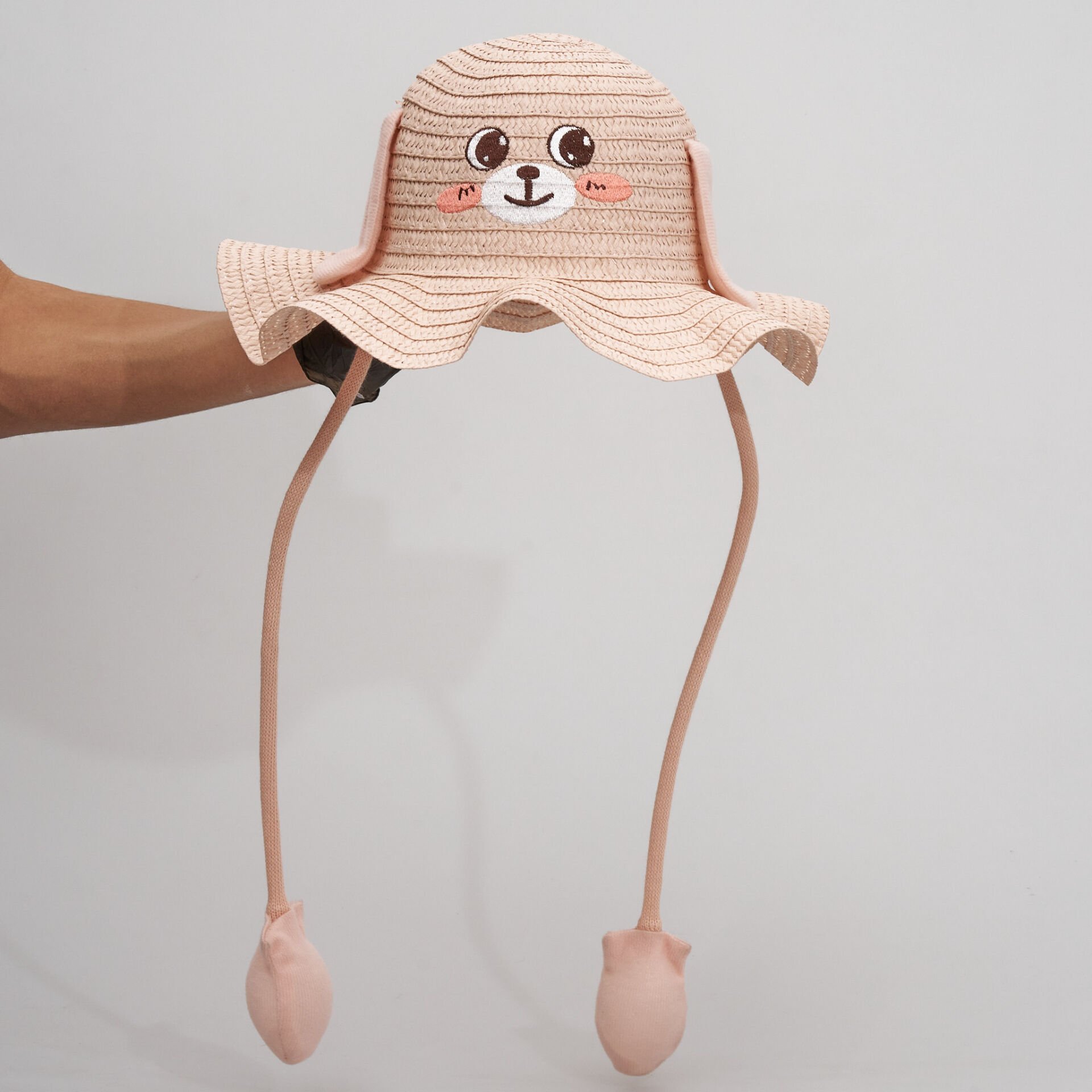 BASMALI ÇOCUK HASIR ŞAPKA KVS-022