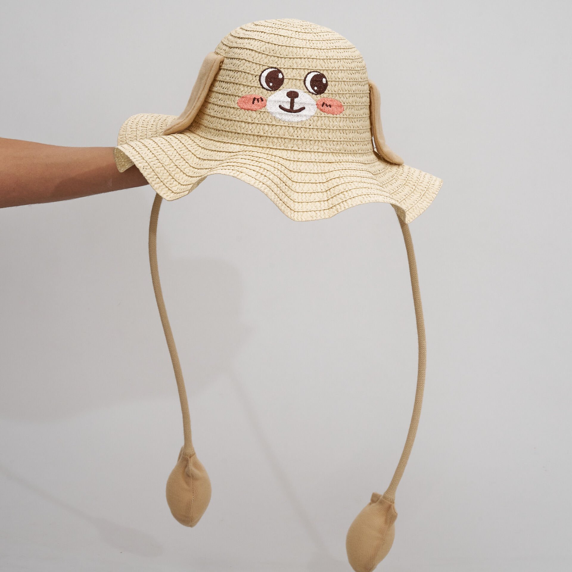 BASMALI ÇOCUK HASIR ŞAPKA KVS-022