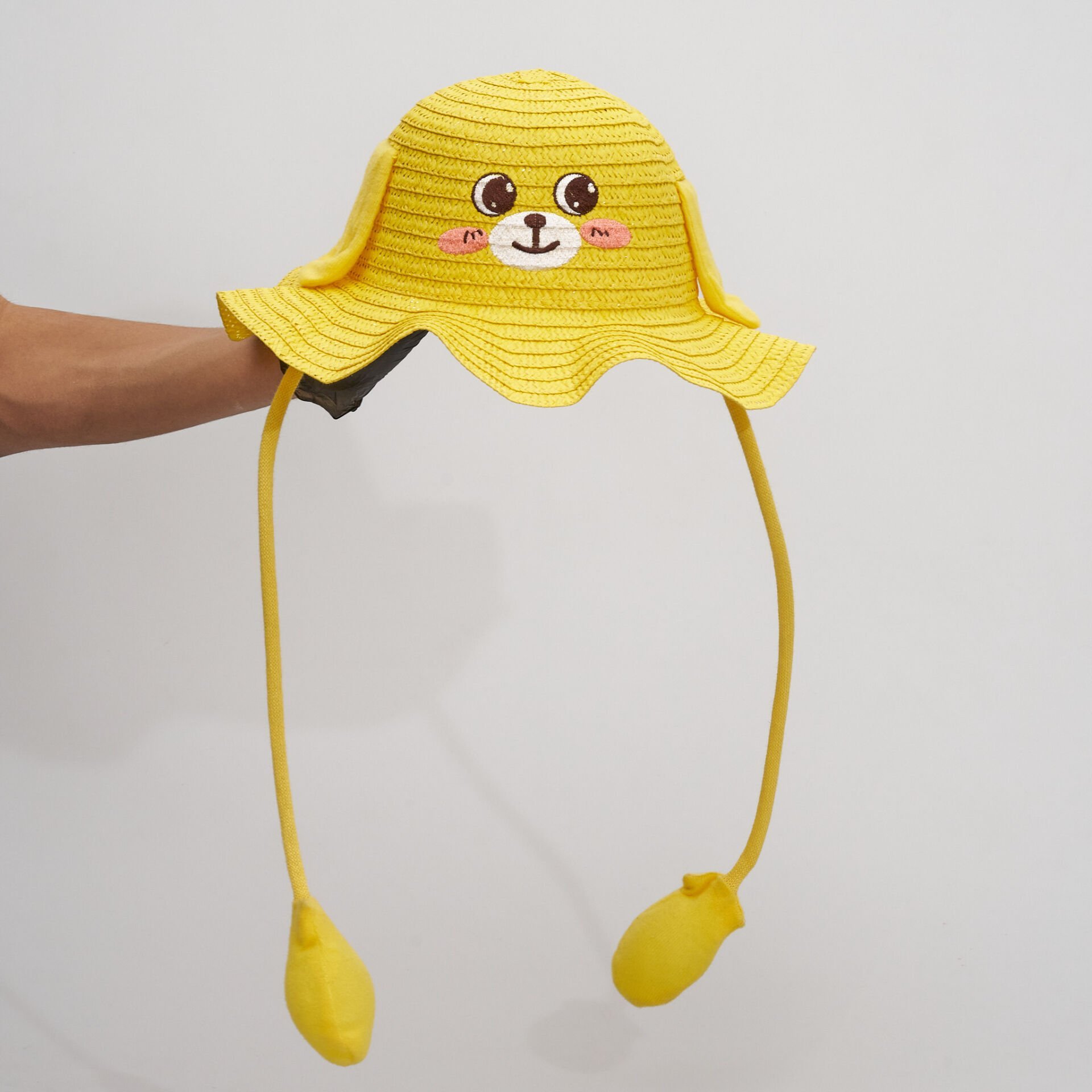 BASMALI ÇOCUK HASIR ŞAPKA KVS-022