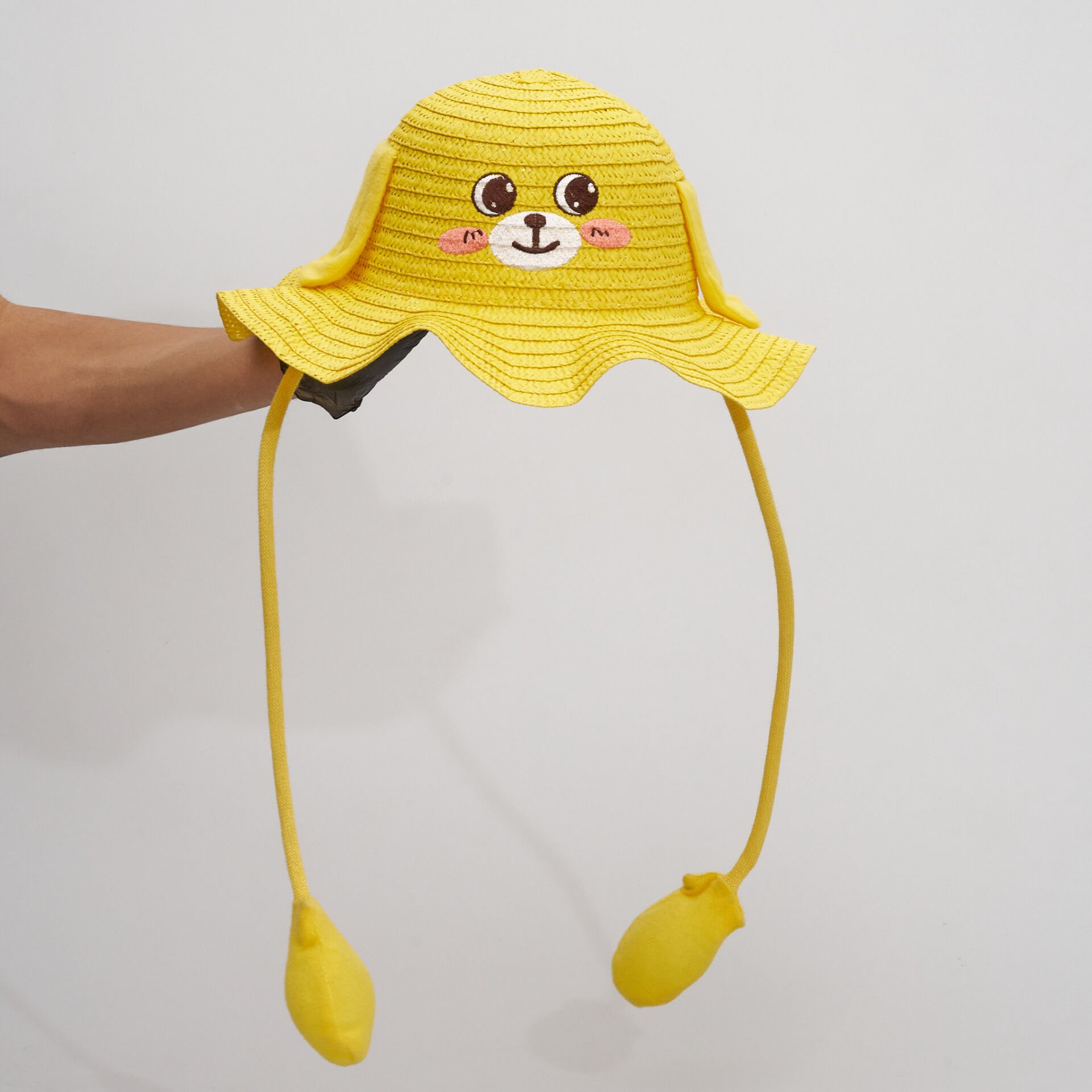 BASMALI ÇOCUK HASIR ŞAPKA KVS-022