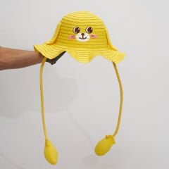 BASMALI ÇOCUK HASIR ŞAPKA KVS-022