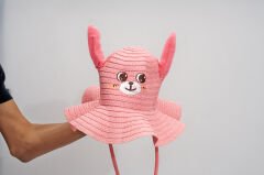 BASMALI ÇOCUK HASIR ŞAPKA KVS-022